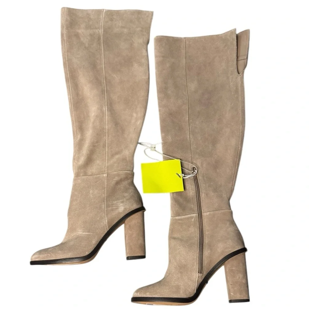Gianni Bini BARRINE Over the Knee Suede Boots in Sand
